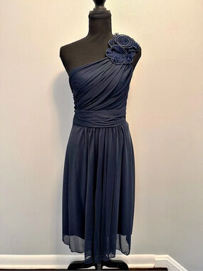 Dollar brand - One Shoulder Mini Dress in Navy Blue - Size Medium - Like New